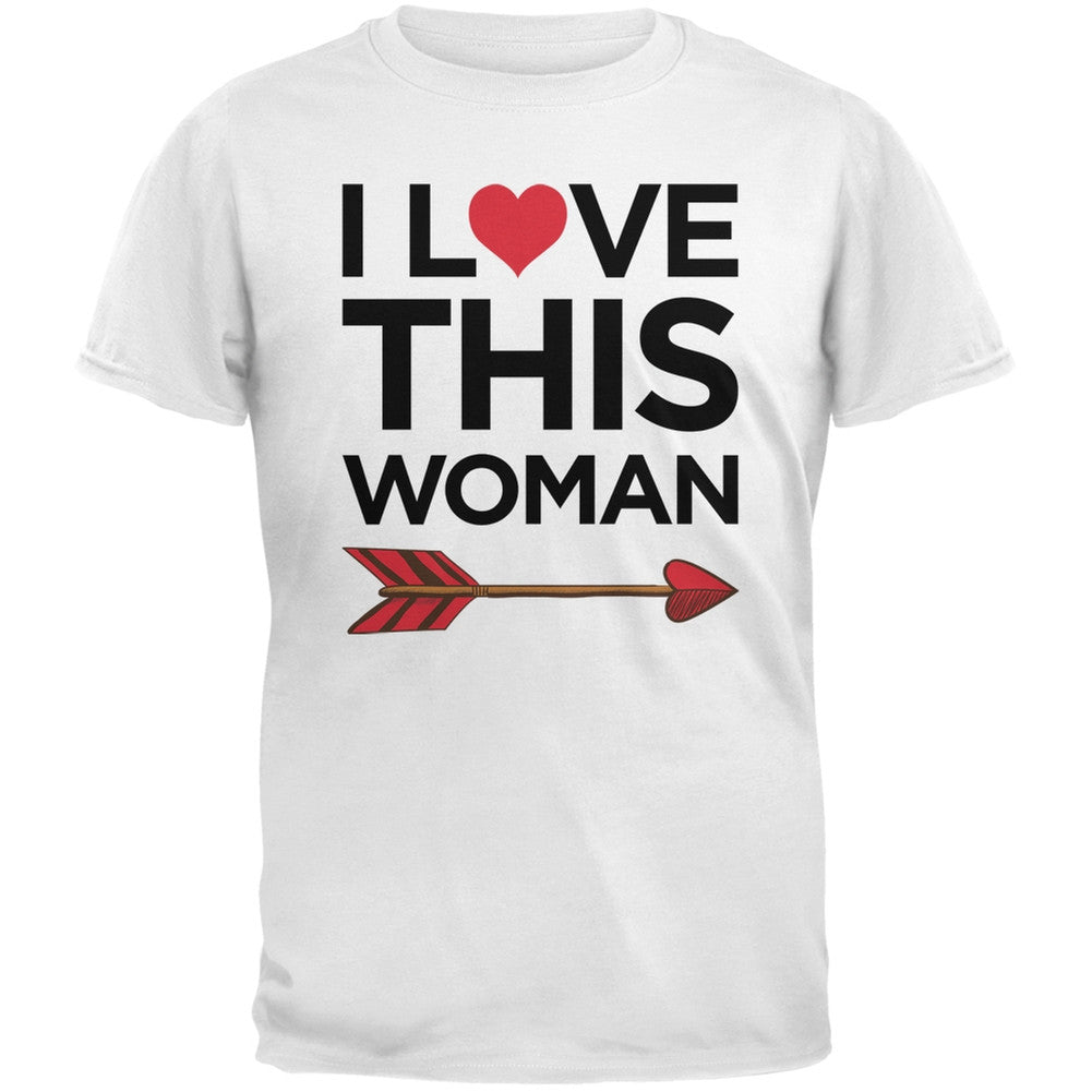 I Love This Woman Black Adult T-Shirt Men's T-Shirts Old Glory   