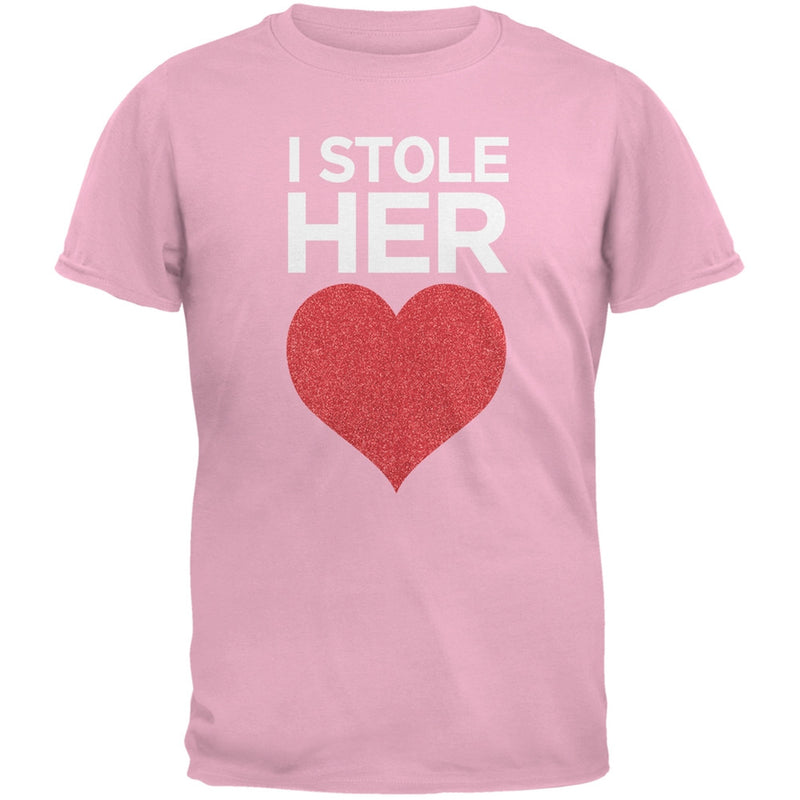 I Stole Her Heart Black Adult T-Shirt Men's T-Shirts Old Glory   