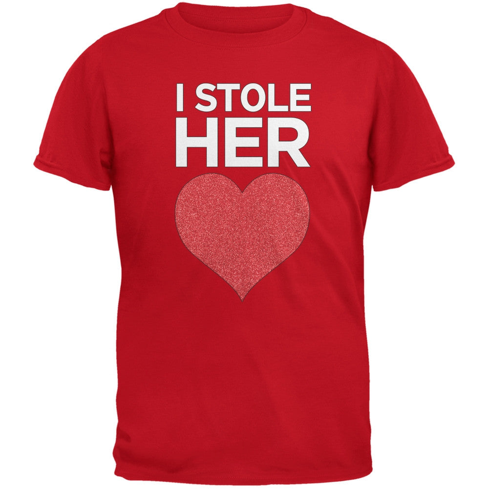 I Stole Her Heart Red Adult T-Shirt Men's T-Shirts Old Glory 2XL Red 