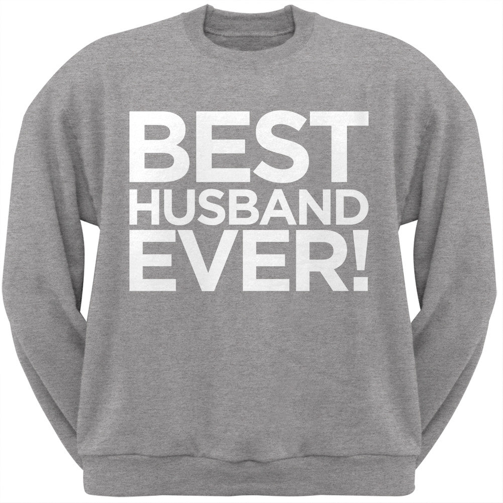 Best Husband Ever Black Adult Crew Neck Sweatshirt Men's Sweatshirts Old Glory   