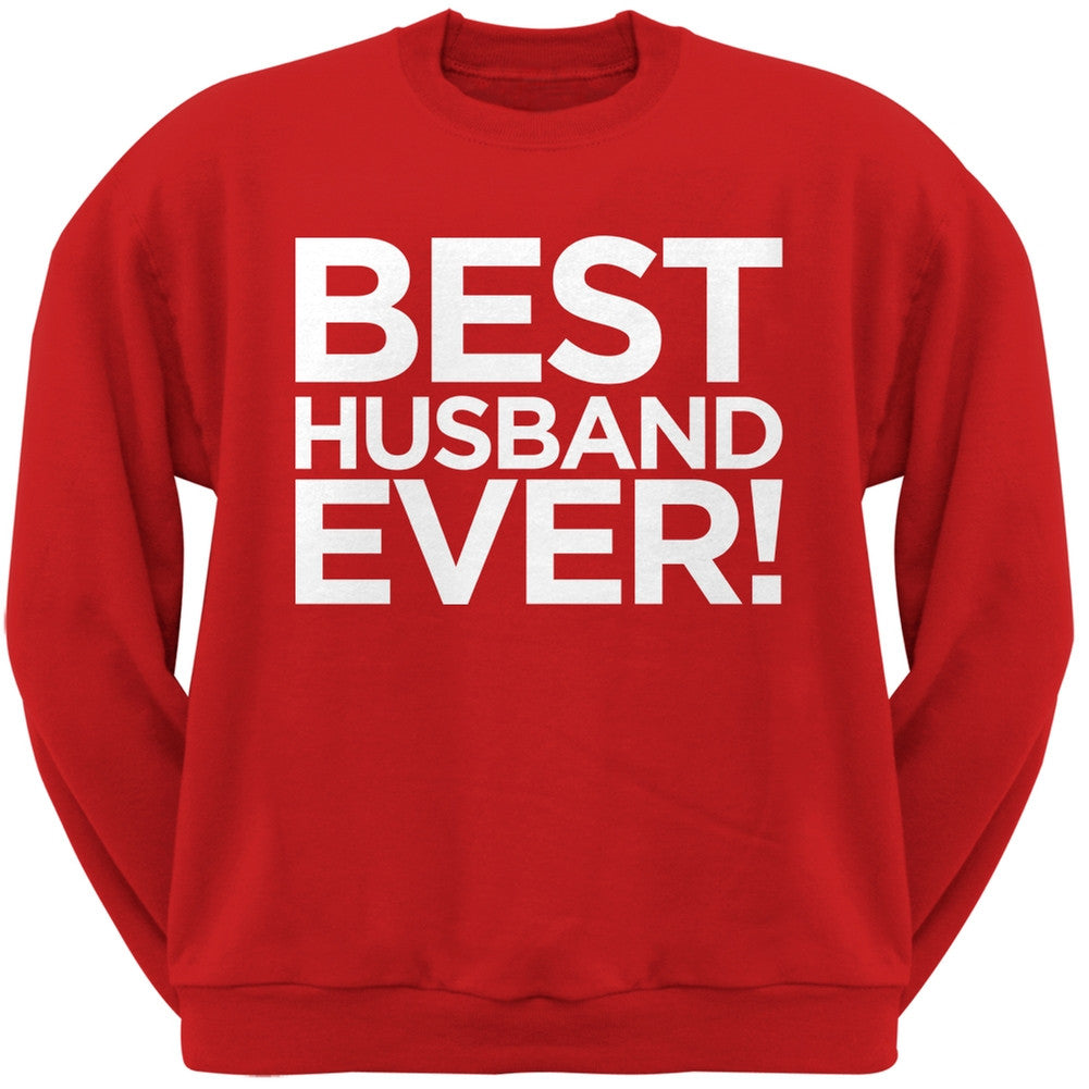 Best Husband Ever Black Adult Crew Neck Sweatshirt Men's Sweatshirts Old Glory   