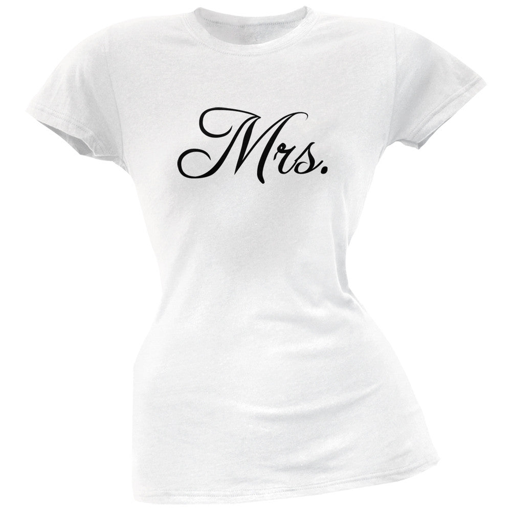 Fancy Mrs. White Soft Juniors T-Shirt Juniors T-Shirts Old Glory   