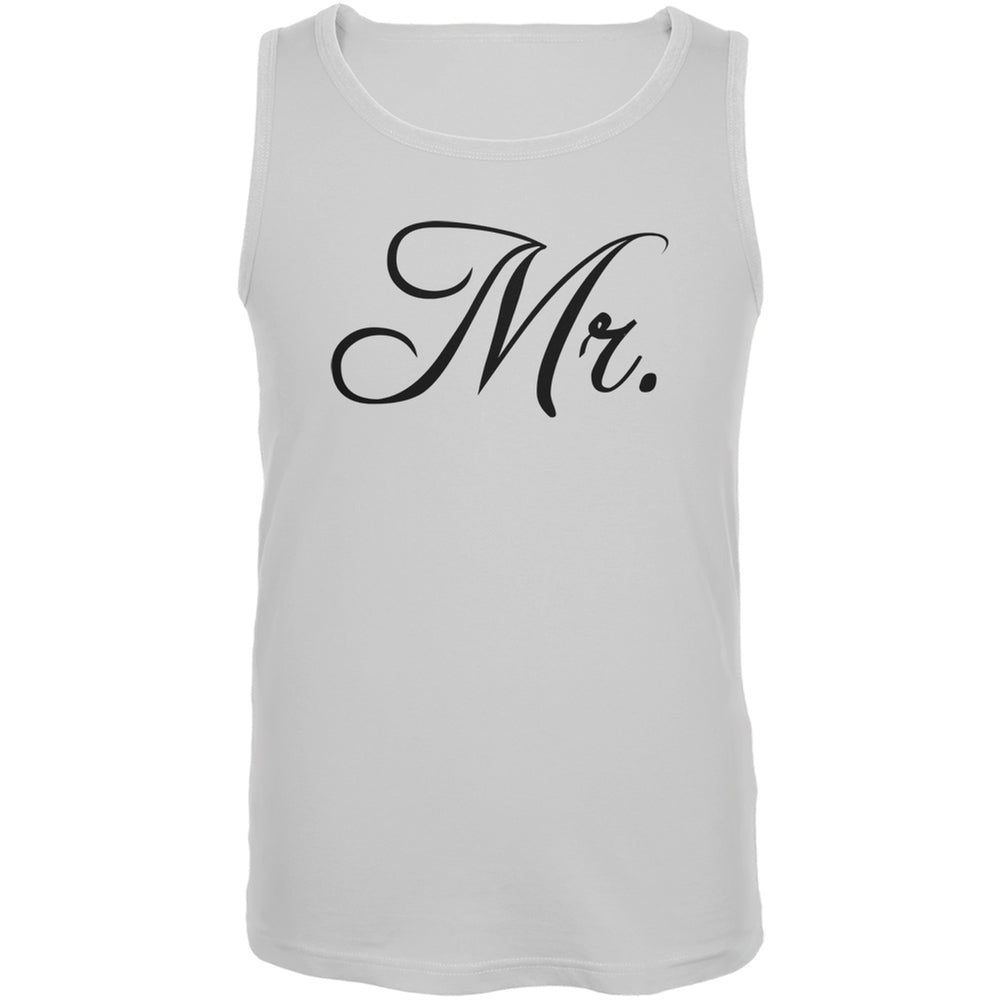 Fancy Mr. White Mens Tank Top Men's Tank Tops Old Glory 2XL White 