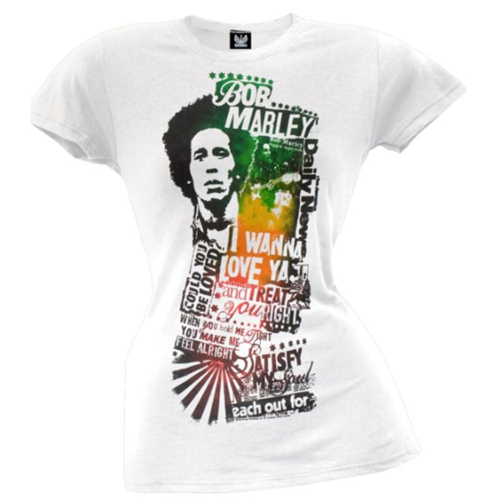 Bob Marley - I Wanna Love Juniors T-Shirt Juniors T-Shirts Bob Marley   