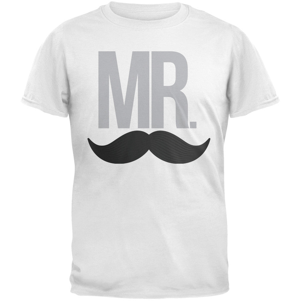 Valentine's Day - Mr. Mustache Black Adult T-Shirt Men's T-Shirts Old Glory   