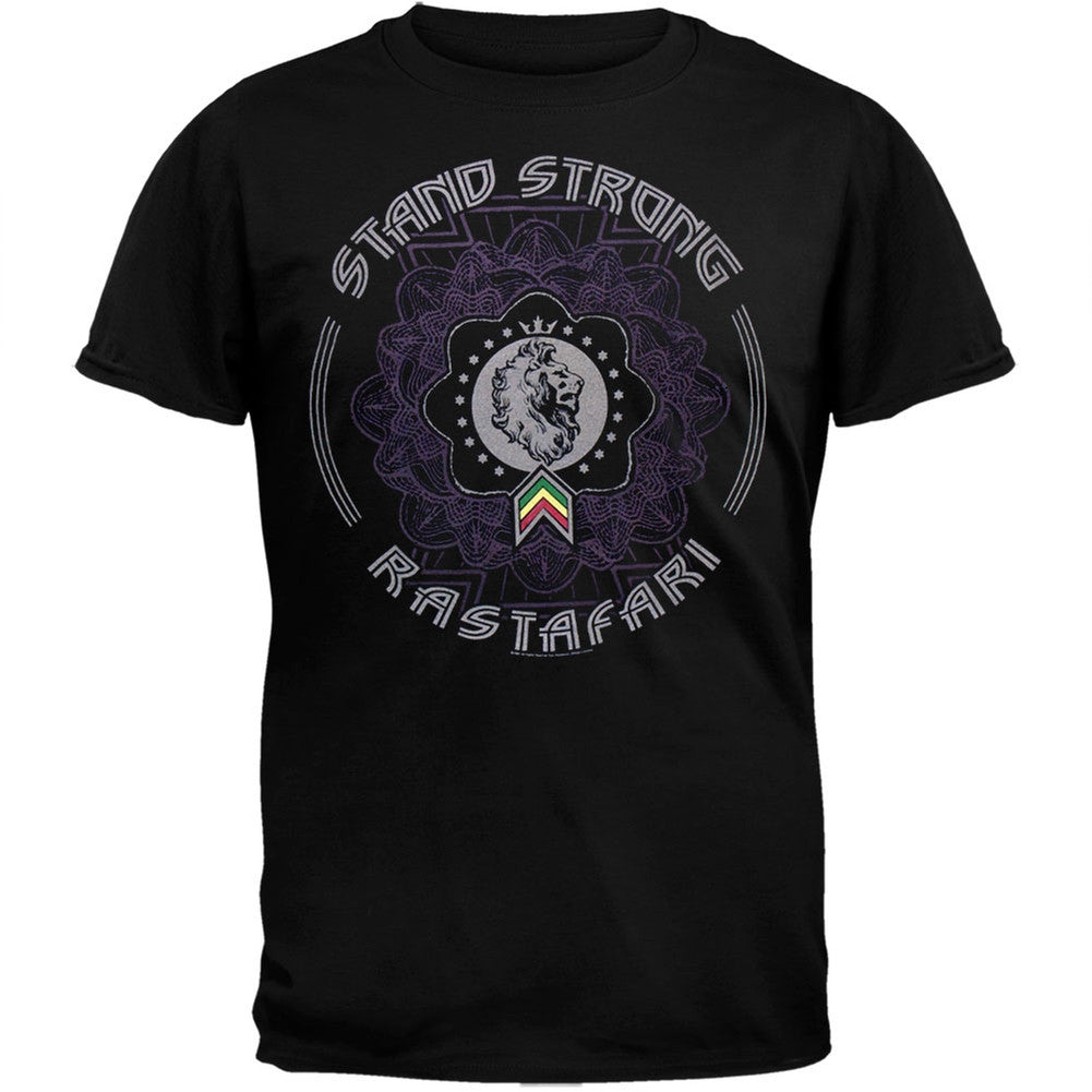 Rastafari - Stand Strong Adult Soft T-Shirt Men's T-Shirts Old Glory   