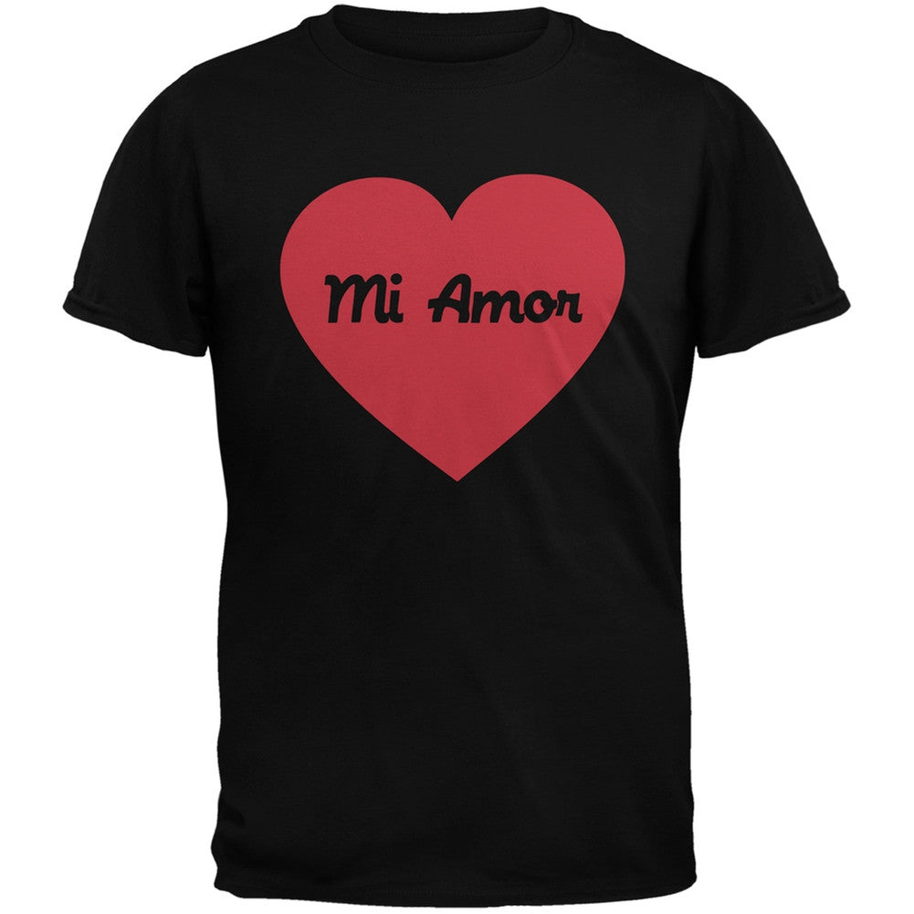 Valentine's Day - Mi Amor Black Adult T-Shirt Men's T-Shirts Old Glory   