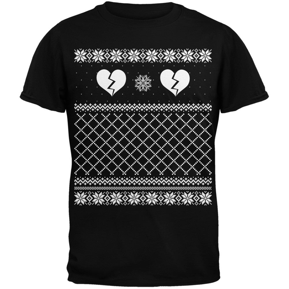 Anti Love Ugly Sweater Black Adult T-Shirt Men's T-Shirts Old Glory   