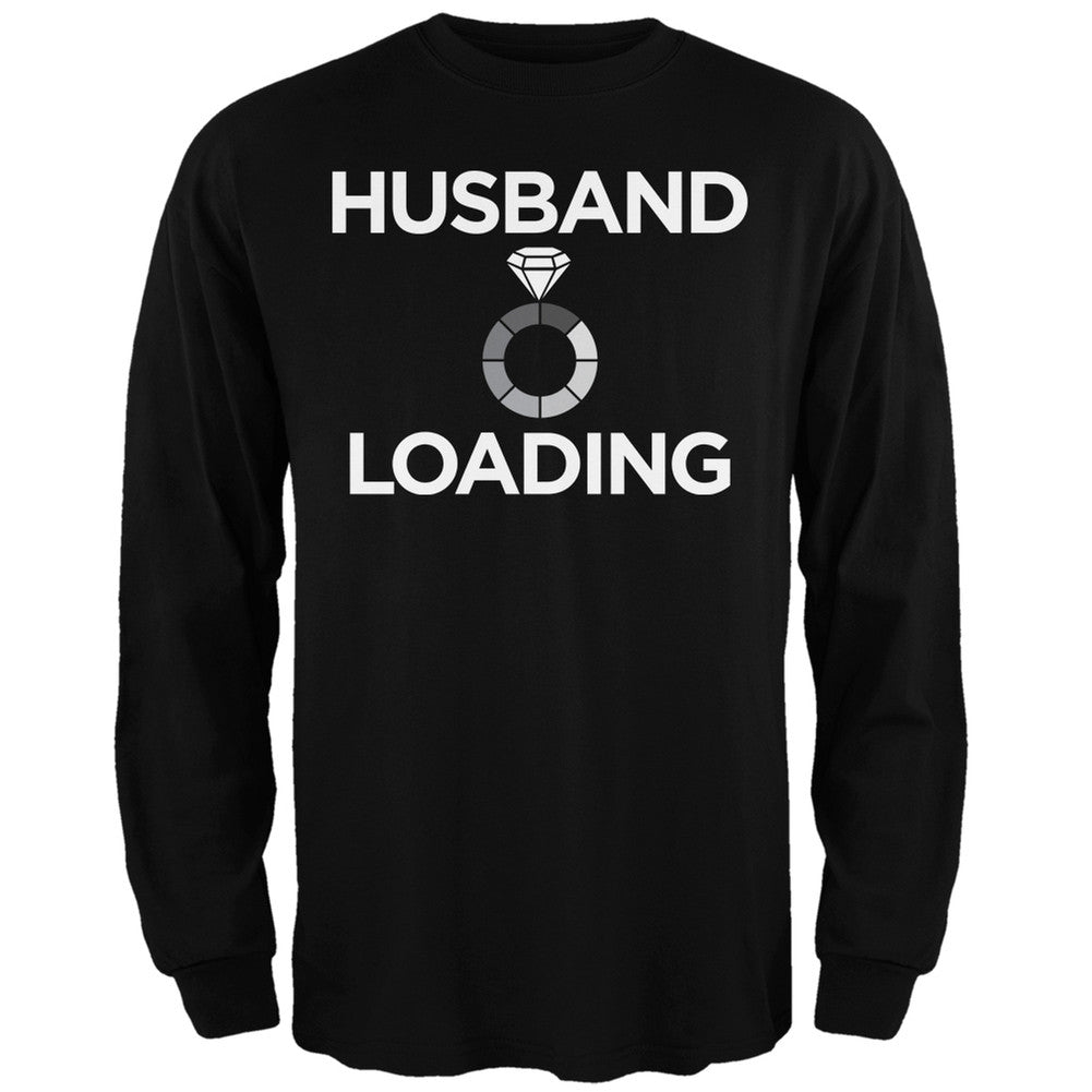 Husband Loading Black Adult Long Sleeve T-Shirt Men's Long Sleeves Old Glory   