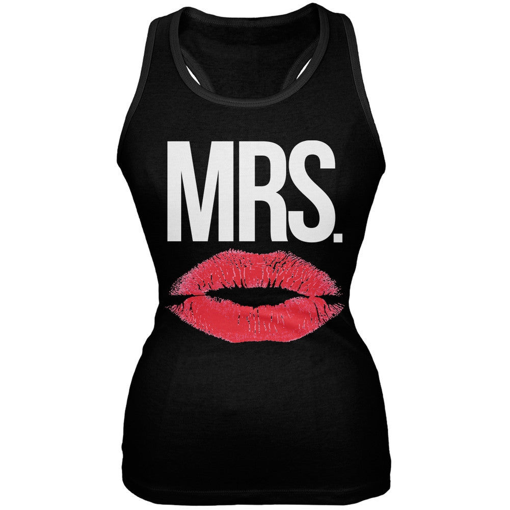 Mrs. Lips Black Juniors Soft Tank Top Juniors Tank Tops Old Glory 2XL Black 