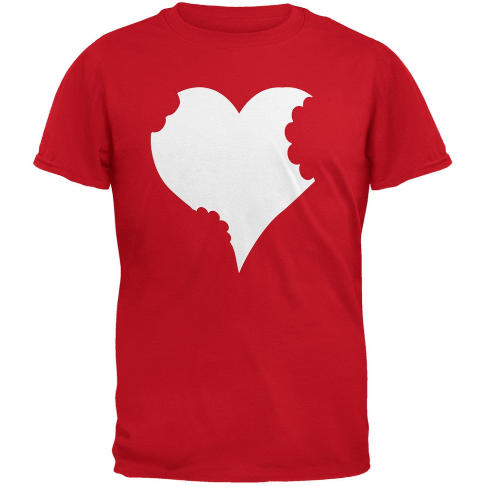 Bitten Heart Red Adult T-Shirt Men's T-Shirts Old Glory 2XL Red 