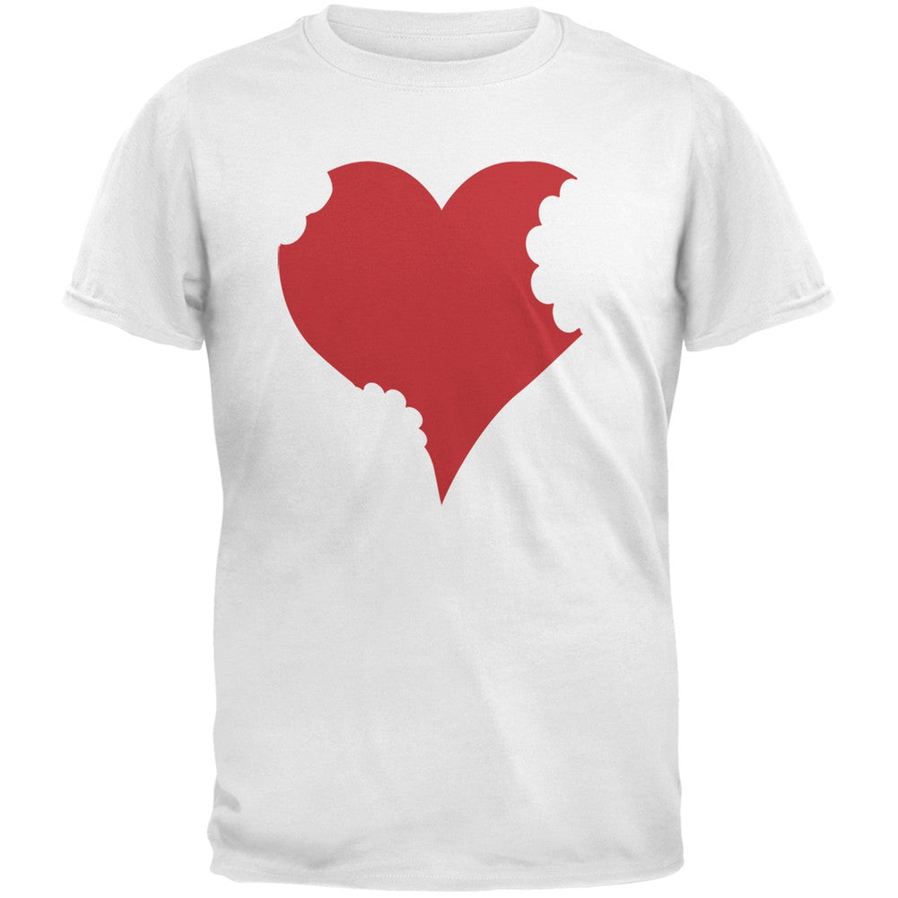 Bitten Heart Black Adult T-Shirt Men's T-Shirts Old Glory   