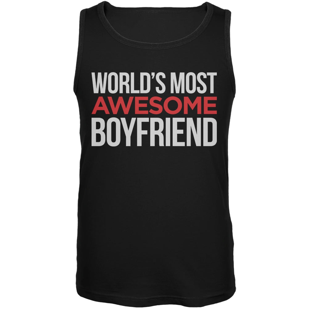 World's Most Awesome Boyfriend Black Mens Tank Top Men's Tank Tops Old Glory 2XL Black 