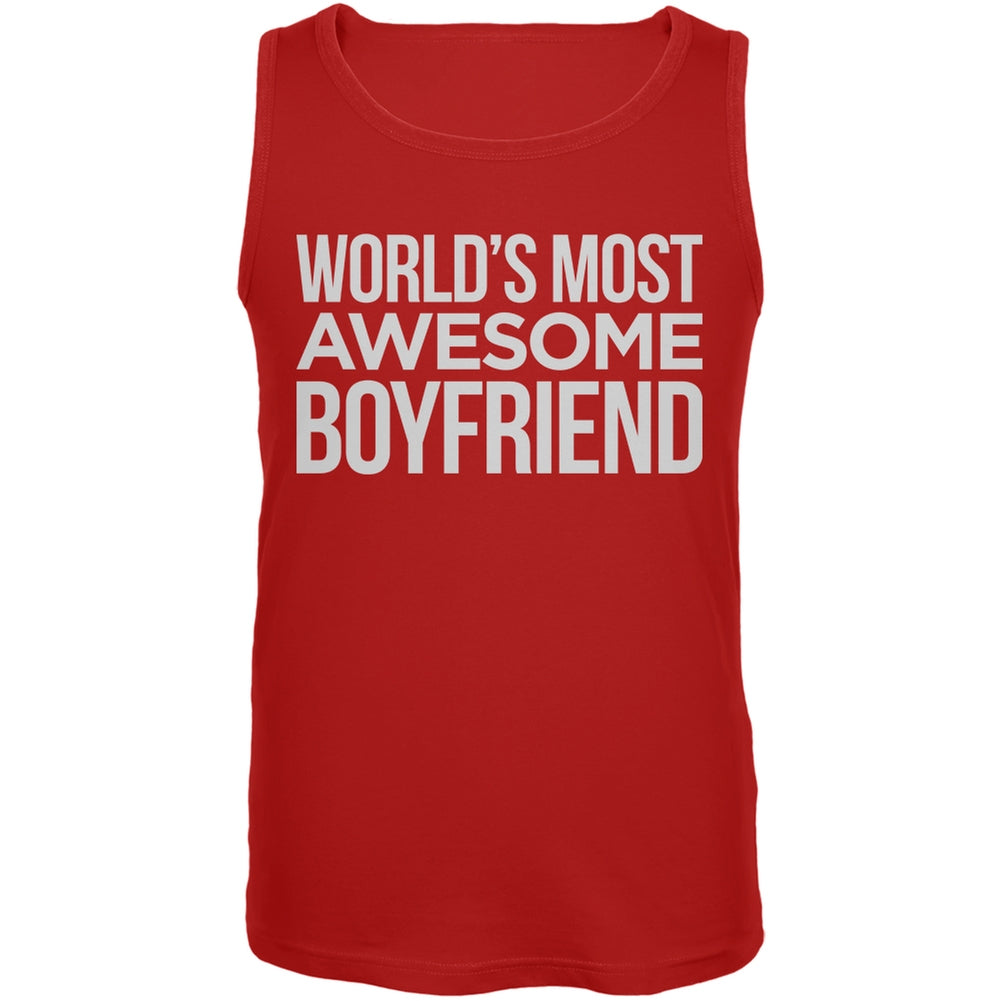 World's Most Awesome Boyfriend Red Mens Tank Top Men's Tank Tops Old Glory 2XL Red 