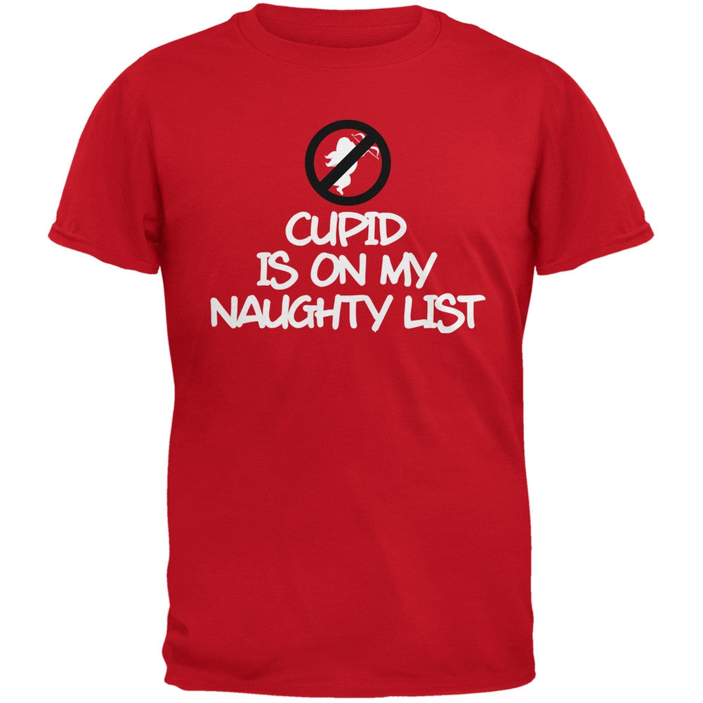 Cupid is on My Naughty List Red Adult T-Shirt Men's T-Shirts Old Glory 2XL Red 