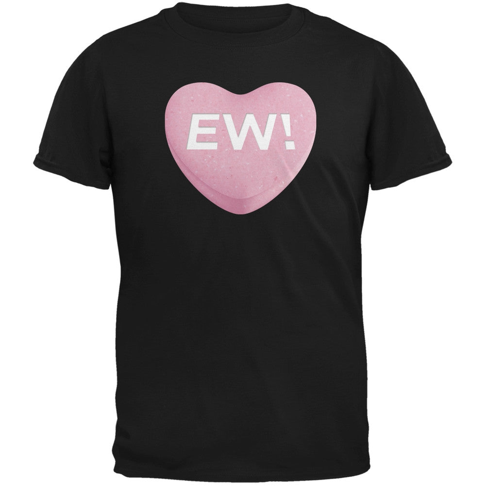 Ew Candy Heart Black Adult T-Shirt Men's T-Shirts Old Glory   