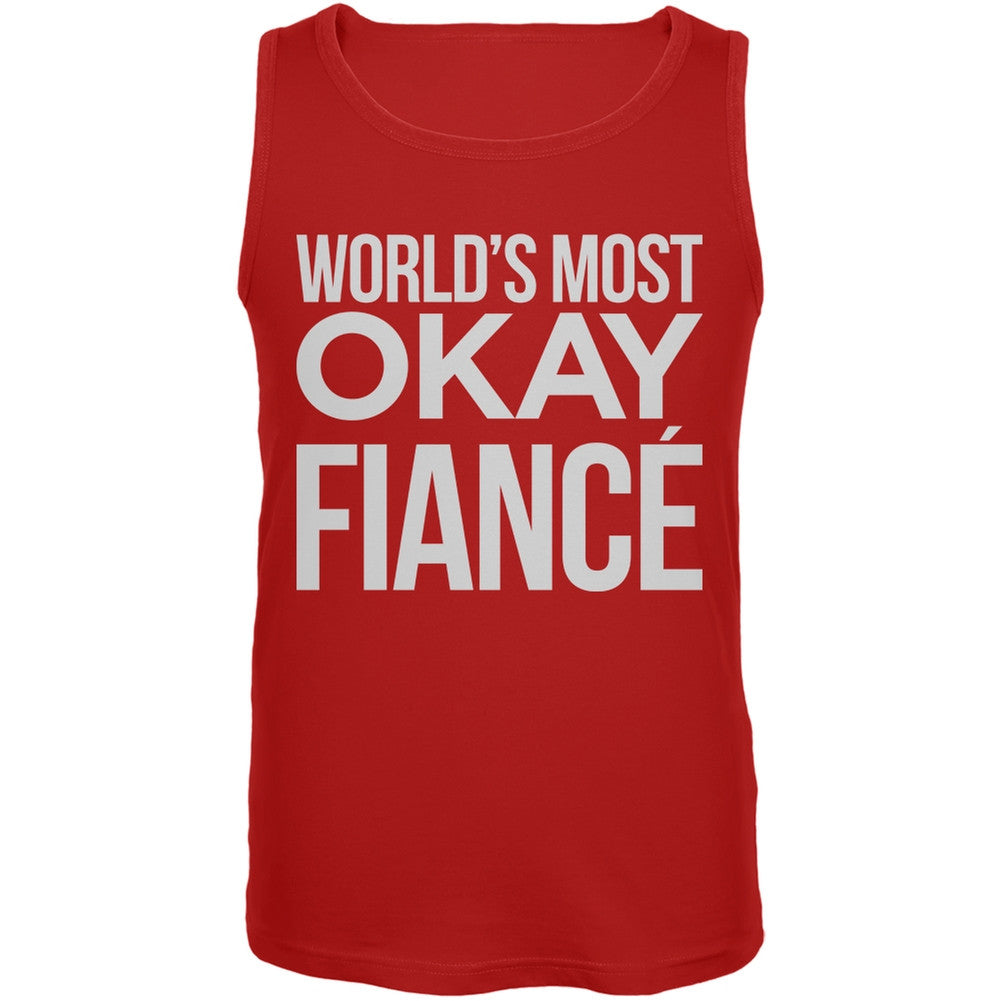 World's Most Okay Fianc?? Black Mens Tank Top Men's Tank Tops Old Glory   