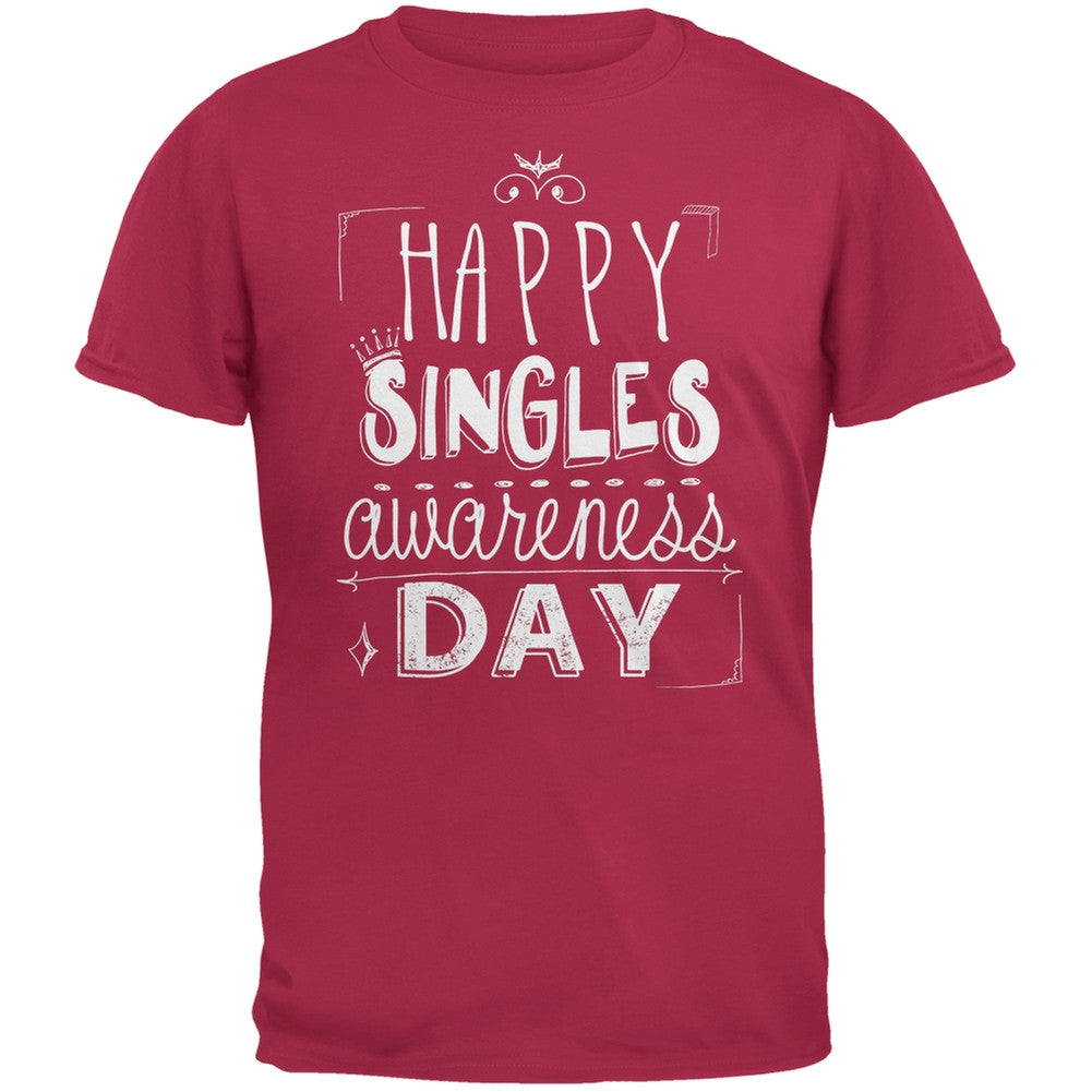 Valentine's Day - Happy Singles Awareness Day Red Adult T-Shirt Men's T-Shirts Old Glory 2XL Red 