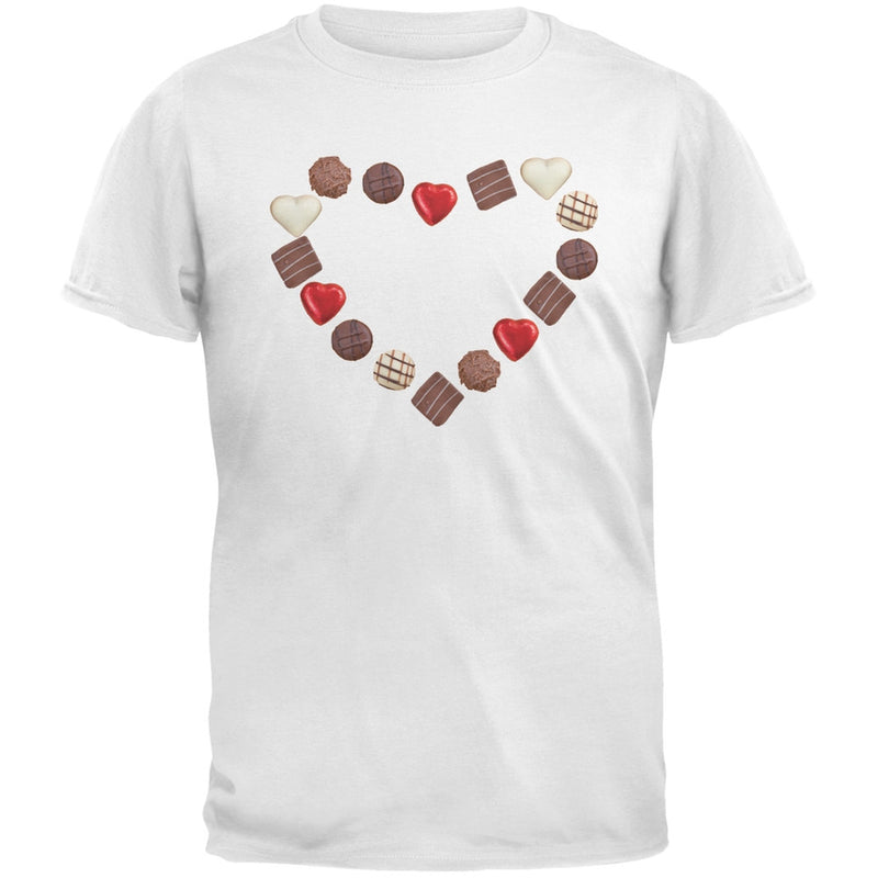 Heart Of Chocolates Black Adult T-Shirt Men's T-Shirts Old Glory   