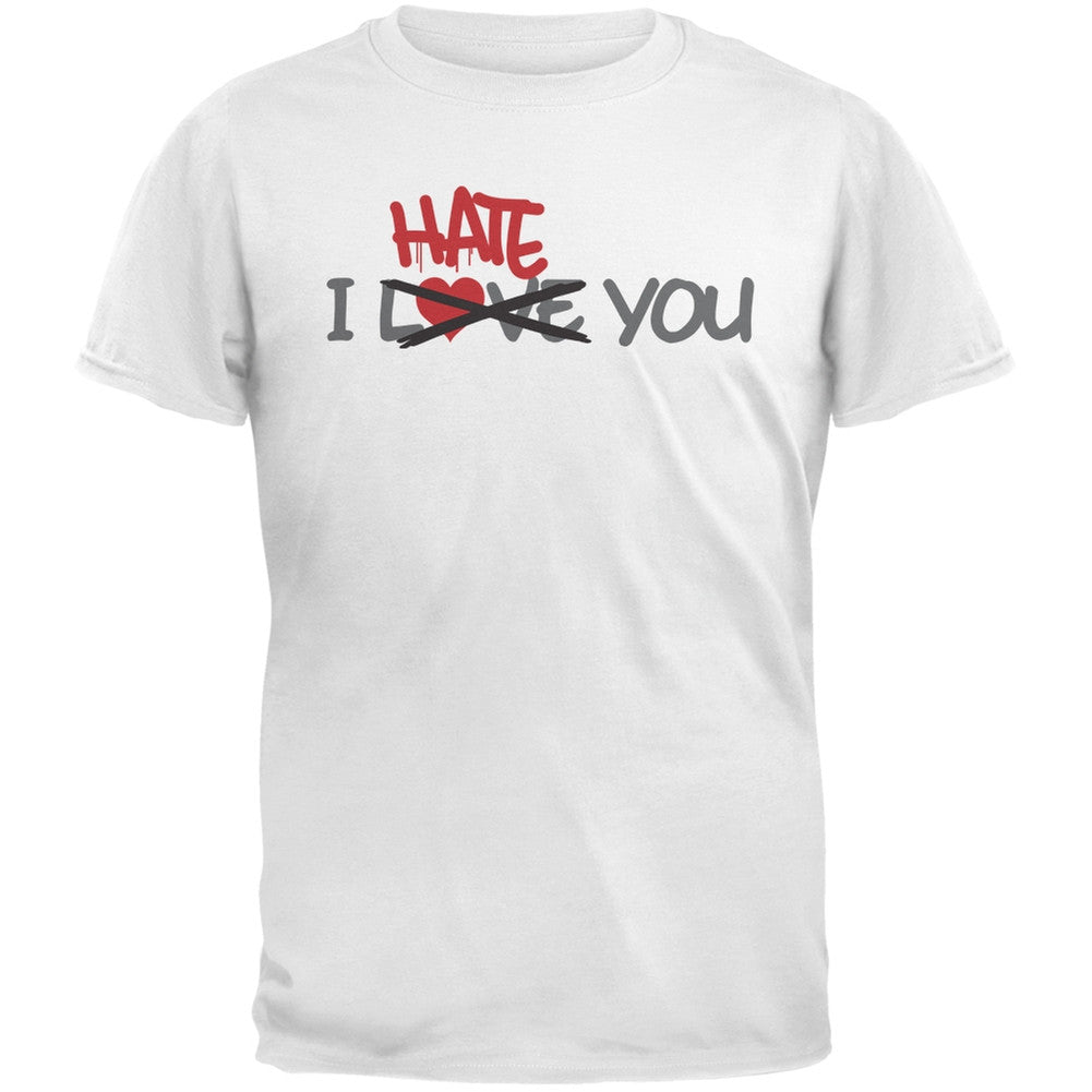 I Hate You Black Adult T-Shirt Men's T-Shirts Old Glory   