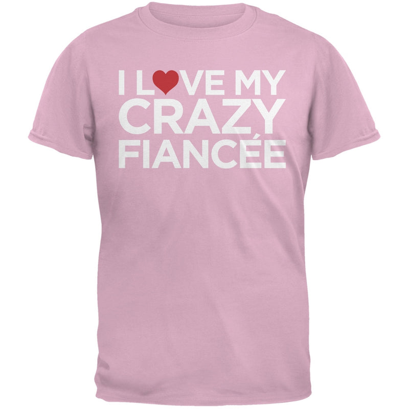 Valentine's Day - I Love My Crazy Fianc??e Black Adult T-Shirt Men's T-Shirts Old Glory   