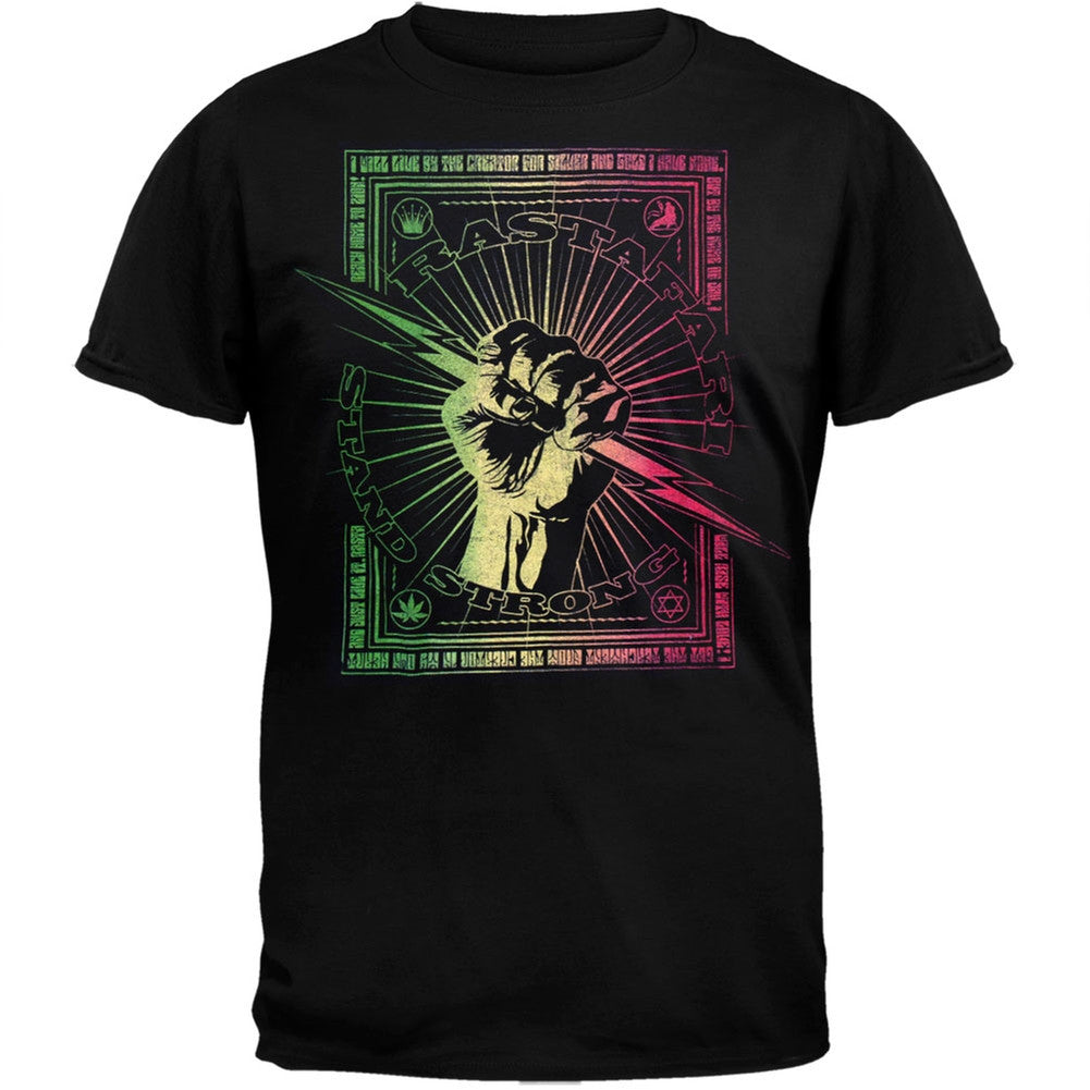 Rastafari - Rasta Stand Strong Adult T-Shirt Men's T-Shirts Old Glory   