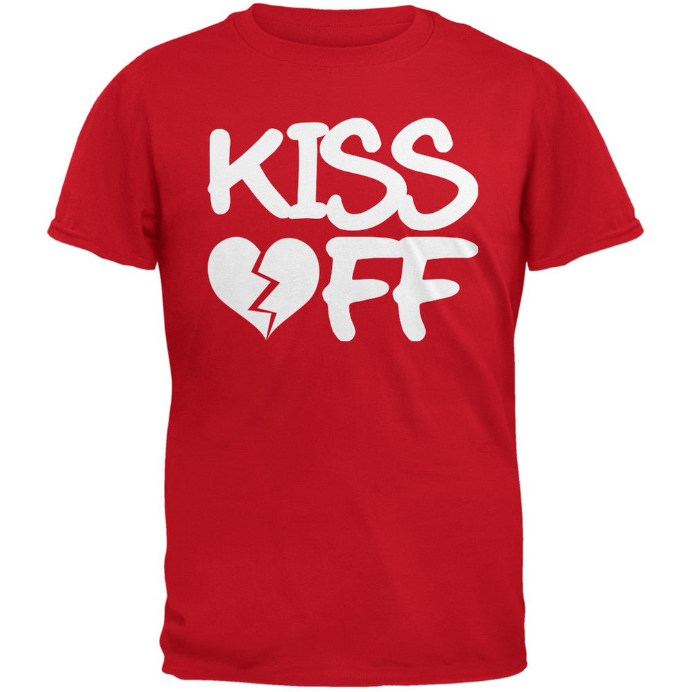 Kiss Off Red Adult T-Shirt Men's T-Shirts Old Glory SM Red 