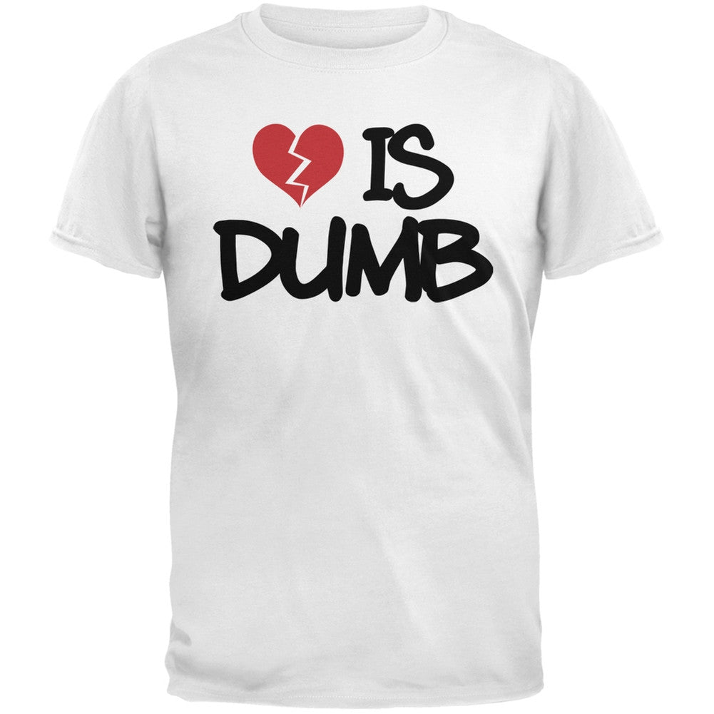 Love is Dumb Black Adult T-Shirt Men's T-Shirts Old Glory   