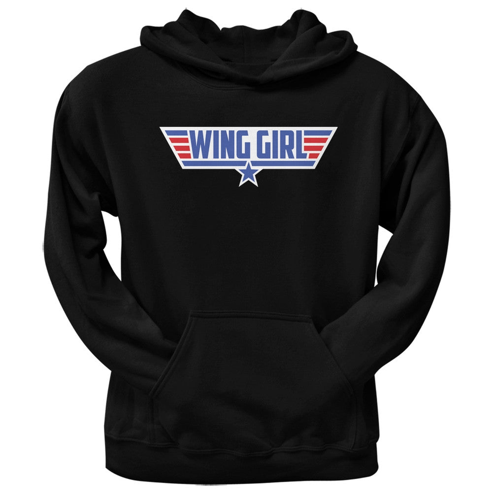 Wing Girl Black Adult Pullover Hoodie Men's Hoodies Old Glory   