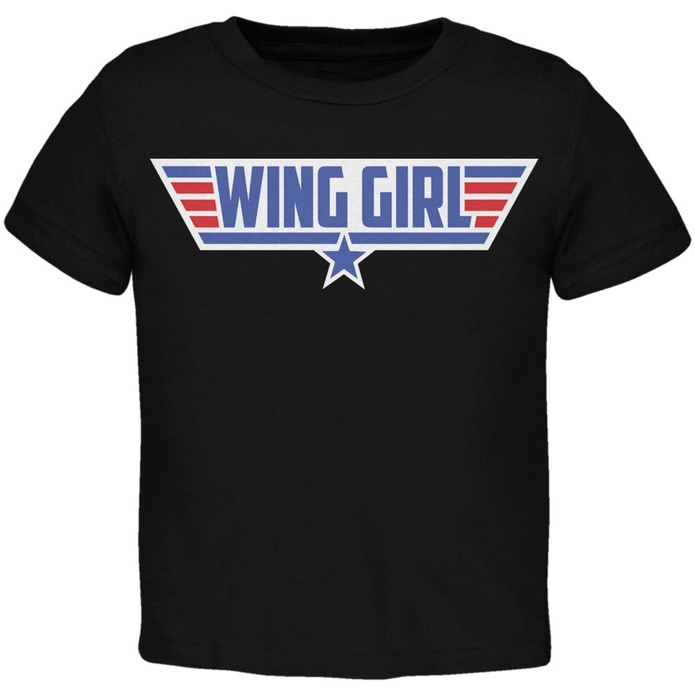 Wing Girl Black Toddler T-Shirt Toddler T-Shirts Old Glory   