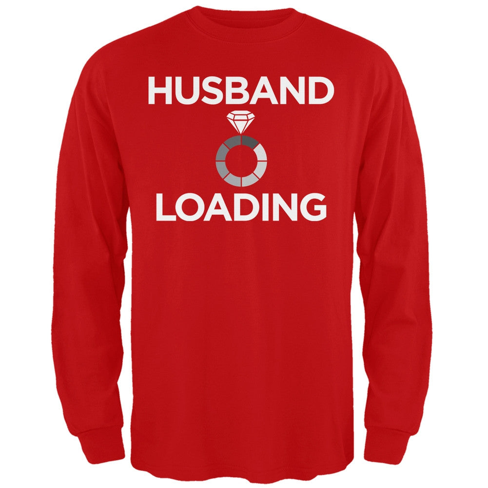 Husband Loading Black Adult Long Sleeve T-Shirt Men's Long Sleeves Old Glory   