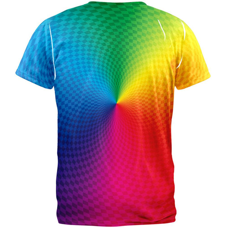 Rainbow Pride Gradient All Over T-Shirt Men's T-Shirts Old Glory   