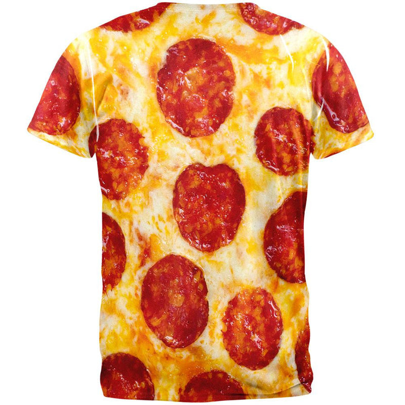 Pepperoni Pizza Costume All Over Adult T-Shirt Men's T-Shirts Old Glory   