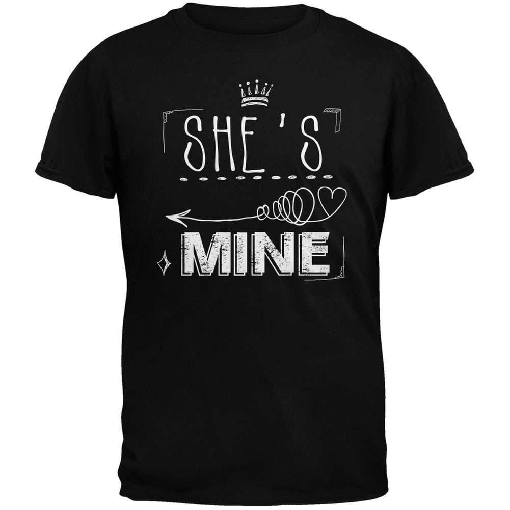 She's Mine Arrow Black Adult T-Shirt Men's T-Shirts Old Glory 2XL Black 