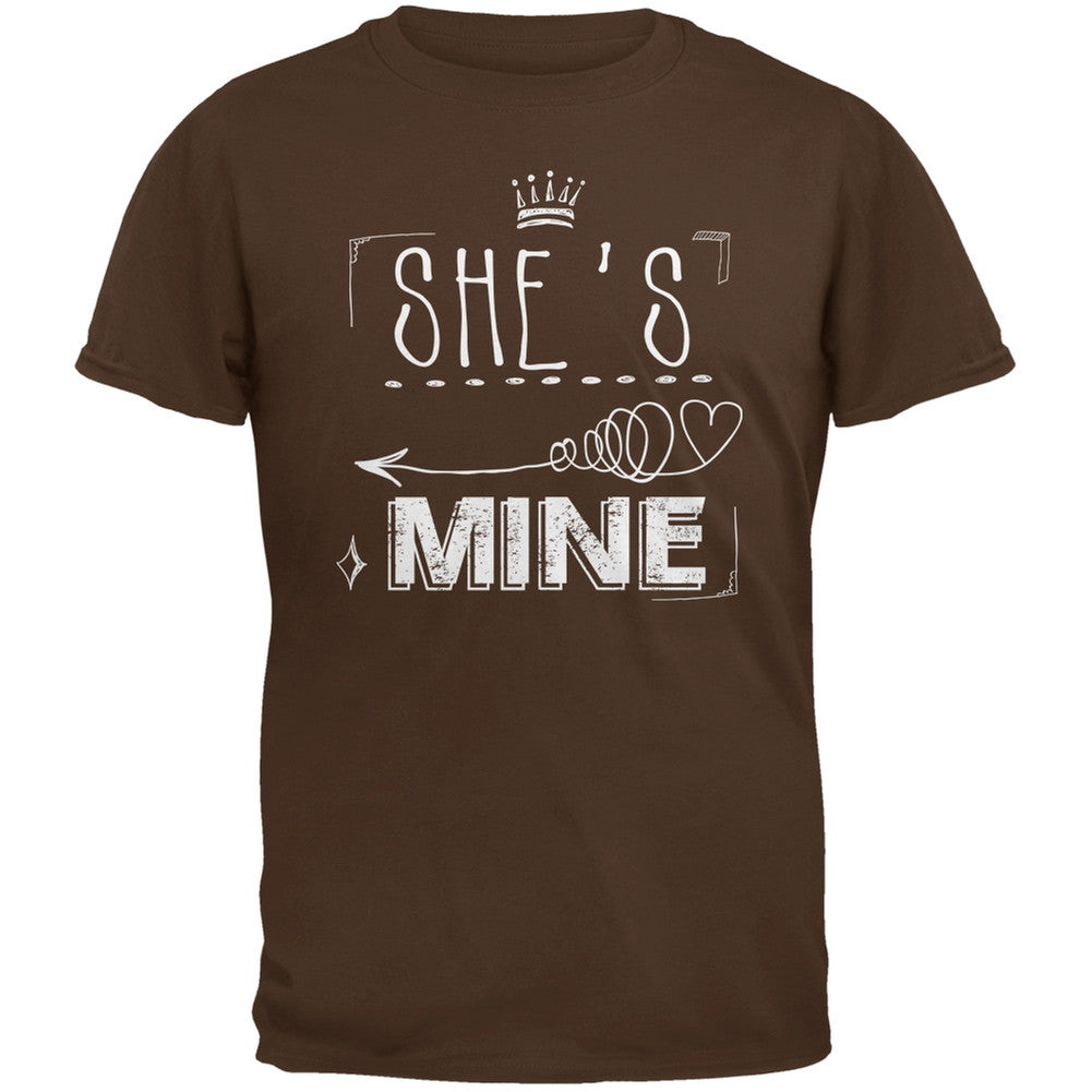 She's Mine Arrow Brown Adult T-Shirt Men's T-Shirts Old Glory 2XL Brown 