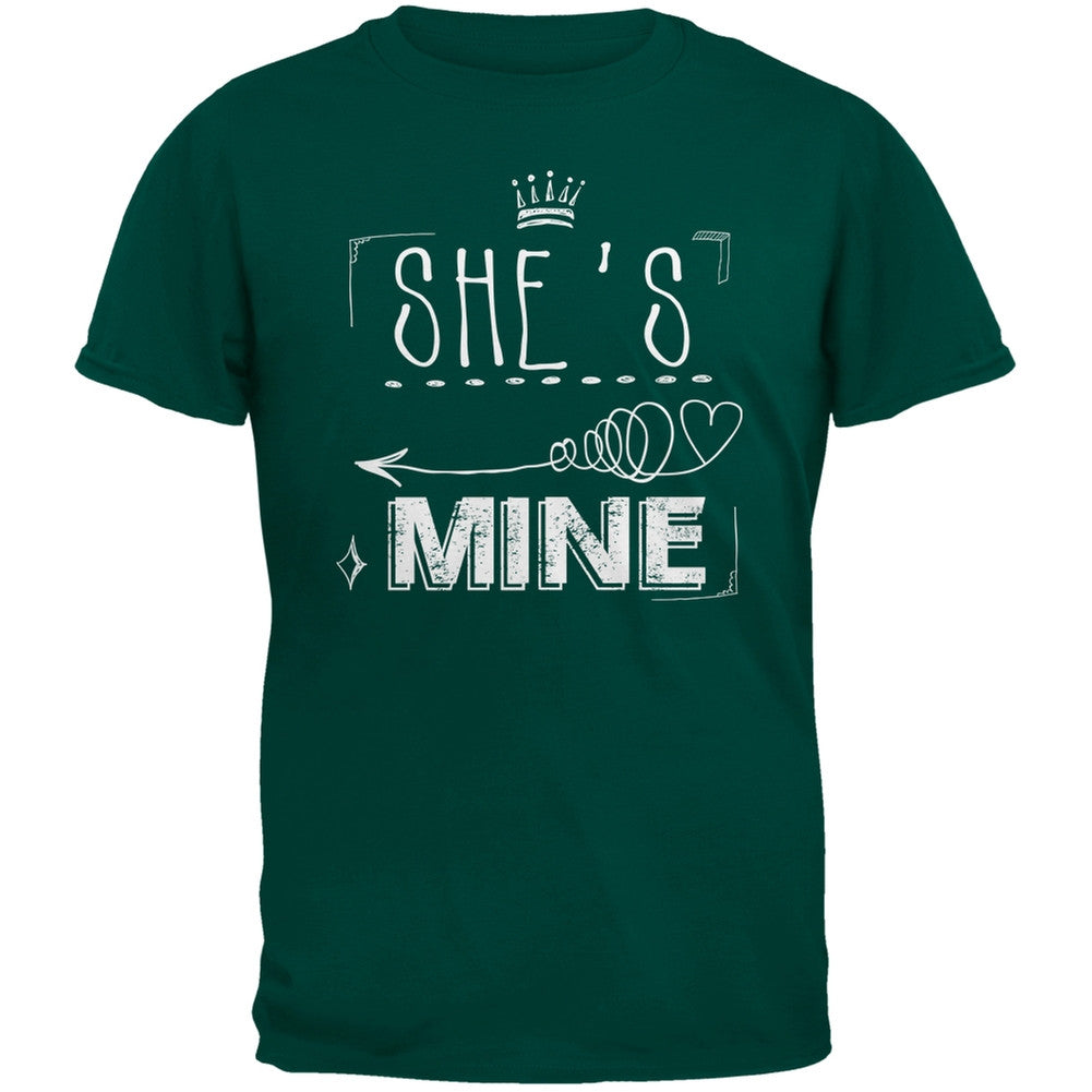 She's Mine Arrow Dark Green Adult T-Shirt Men's T-Shirts Old Glory 2XL Green 