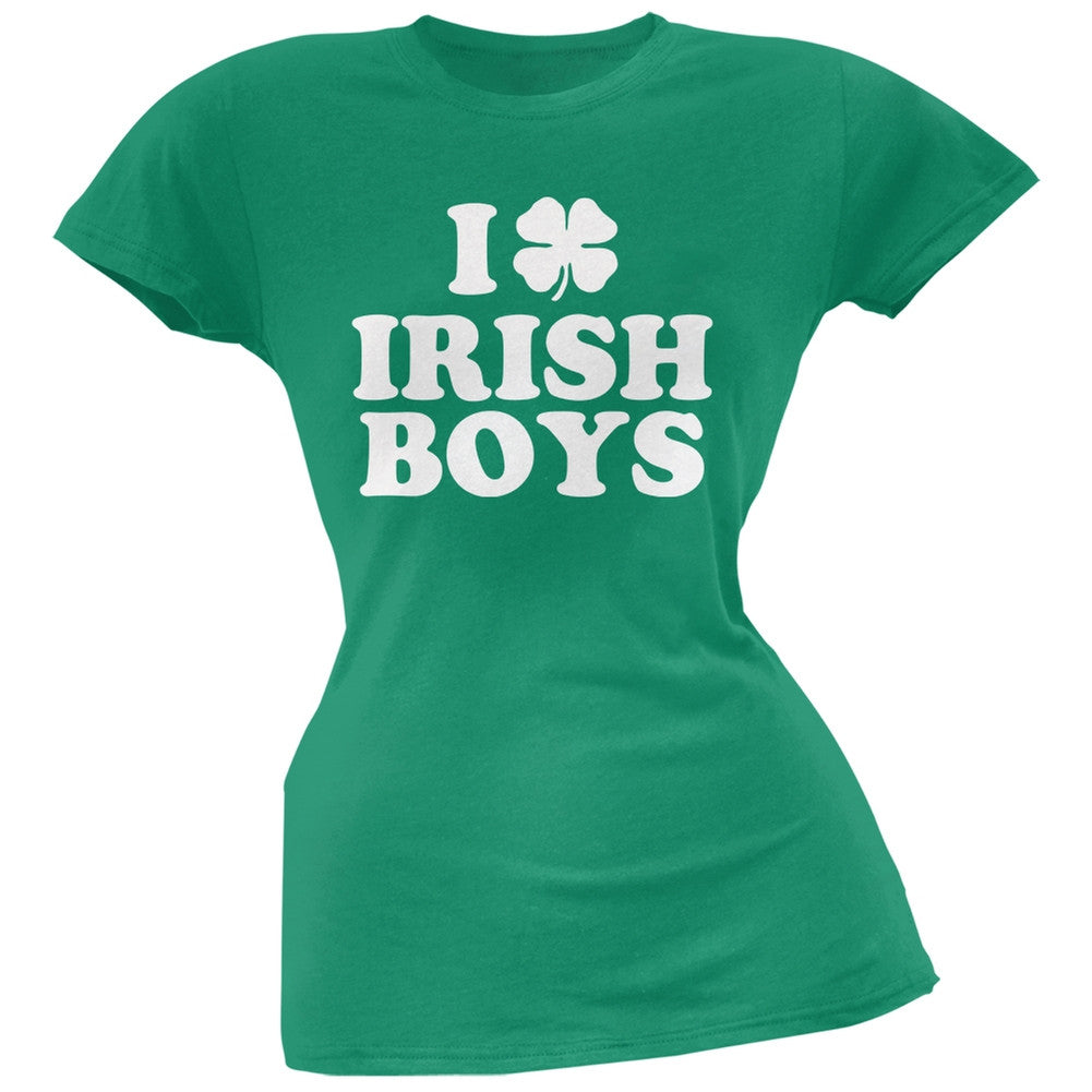 St. Patricks Day - I Shamrock Love Irish Boys Green Juniors Soft T-Shirt Juniors T-Shirts Old Glory 2XL Green 