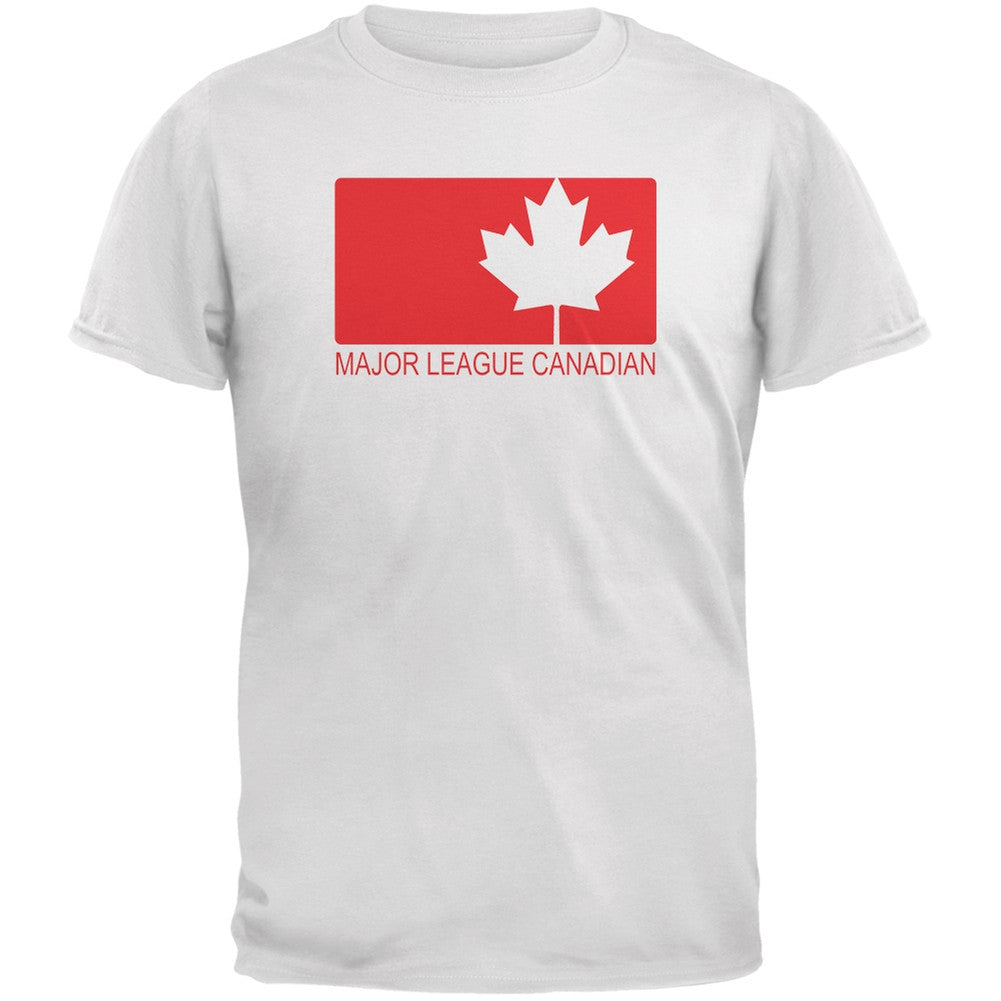 Major League Canadian White Adult T-Shirt Men's T-Shirts Old Glory 2XL White 