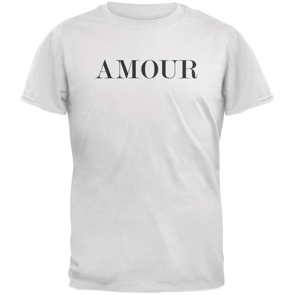 Valentine's Day Amour White Adult T-Shirt Men's T-Shirts Old Glory 2XL White 
