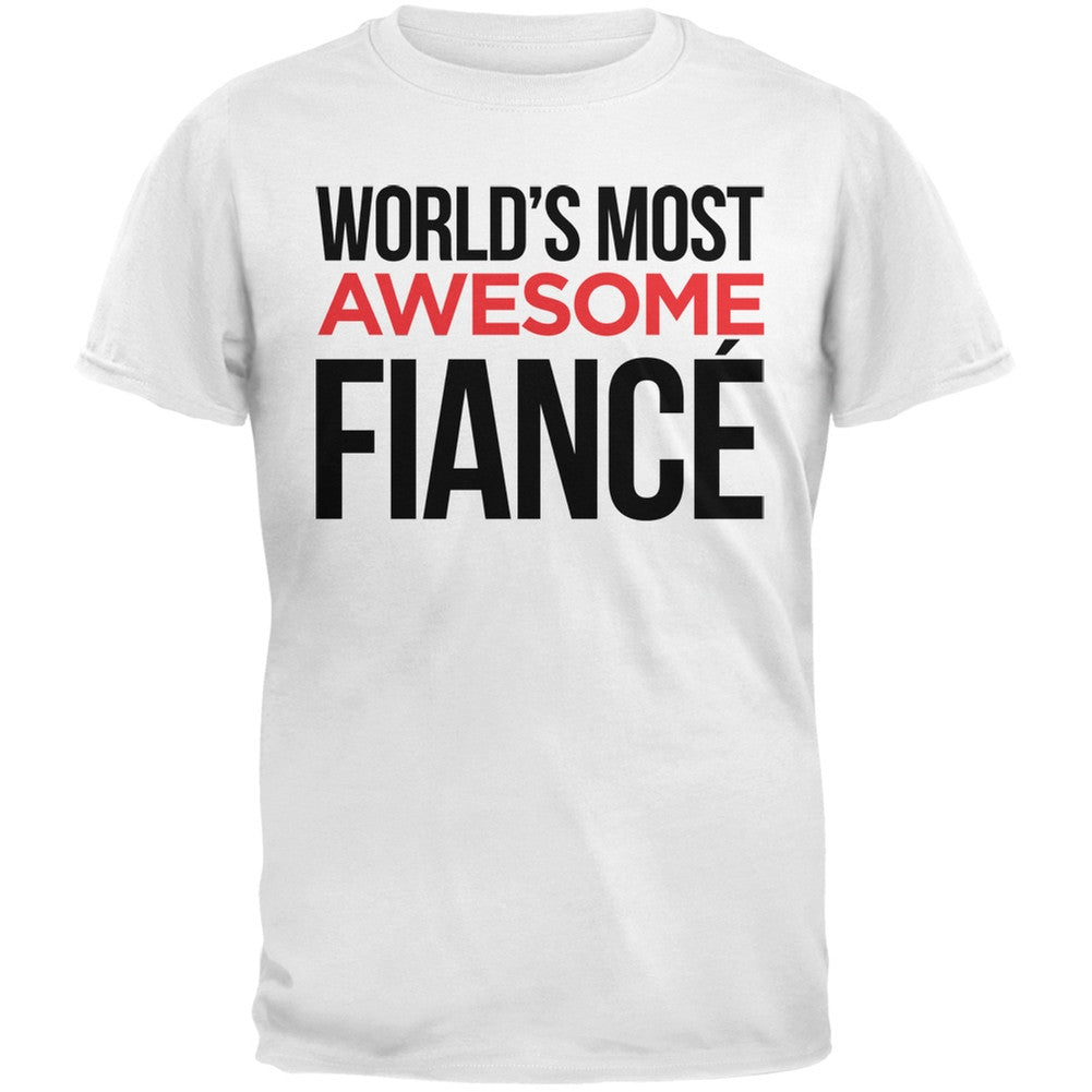 World's Most Awesome Fianc?? Black Mens T-Shirt Men's T-Shirts Old Glory   