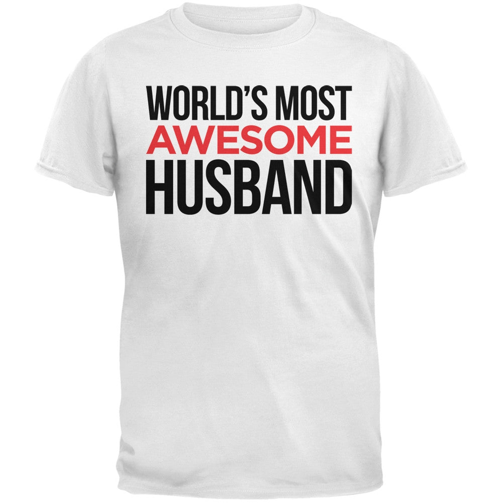 World's Most Awesome Husband Black Mens T-Shirt Men's T-Shirts Old Glory   