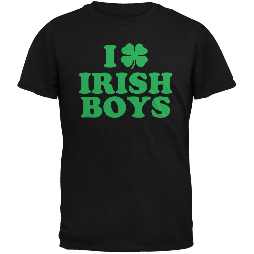 St. Patricks Day - I Shamrock Love Irish Boys Black Adult T-Shirt Men's T-Shirts Old Glory 2XL Black 