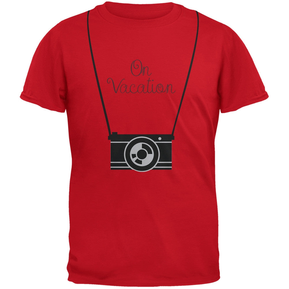 On Vacation Hanging Camera Red Adult T-Shirt Men's T-Shirts Old Glory 2XL Red 