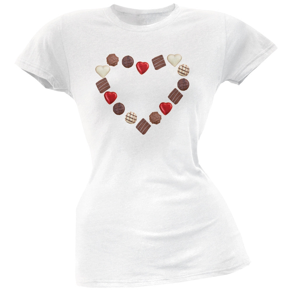 Heart Of Chocolates Black Soft Juniors T-Shirt Juniors T-Shirts Old Glory   