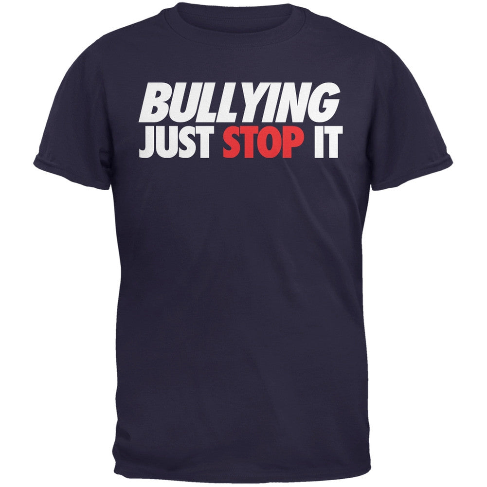 Just Stop It Bullying Navy Adult T-Shirt Men's T-Shirts Old Glory 2XL Blue 