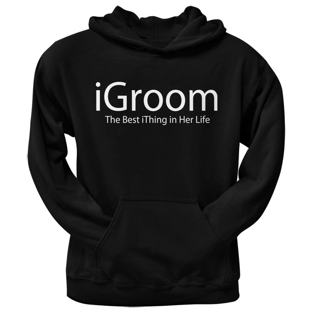 Valentine's Day Geek Groom Black Adult Pullover Hoodie Men's Hoodies Old Glory SM Black 