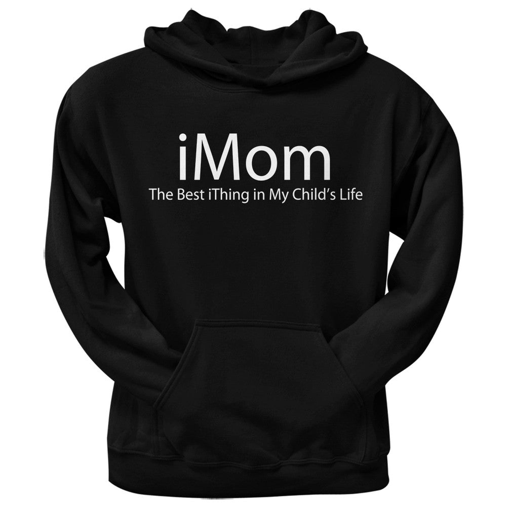 Funny Mother's Day iMom Geek Black Adult Pullover Hoodie Men's Hoodies Old Glory SM Black 