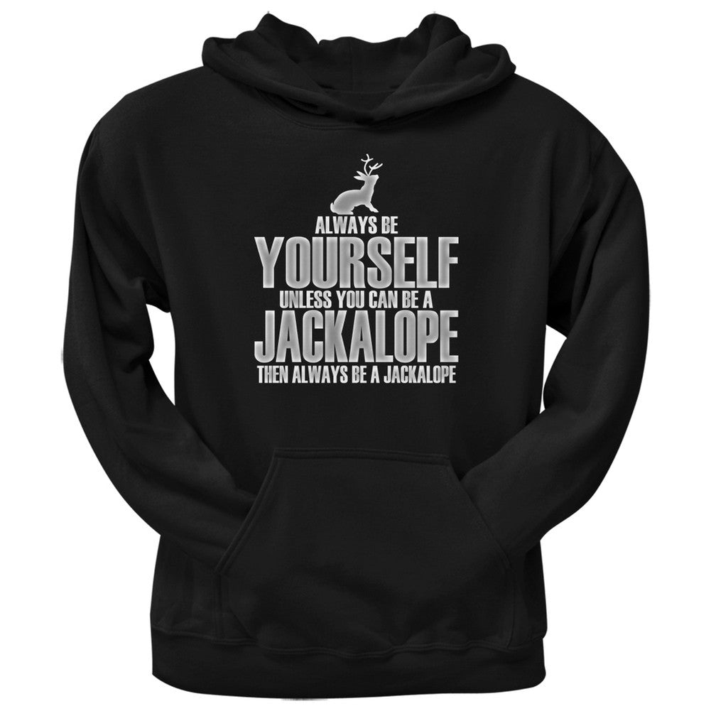 Always Be Yourself Jackalope Black Adult Pullover Hoodie Men's Hoodies Old Glory 2XL Black 