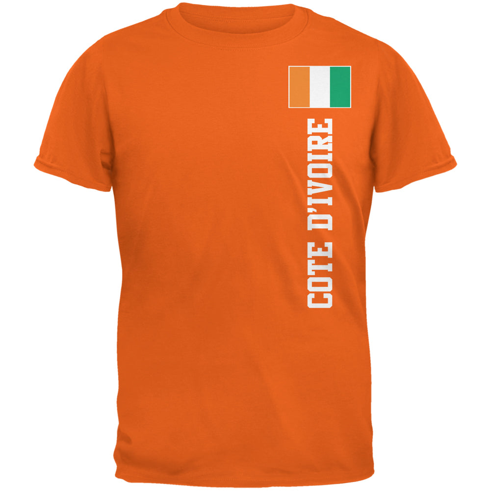 World Cup Cote D'Ivoire Orange Adult T-Shirt Men's T-Shirts Old Glory 2XL Orange 