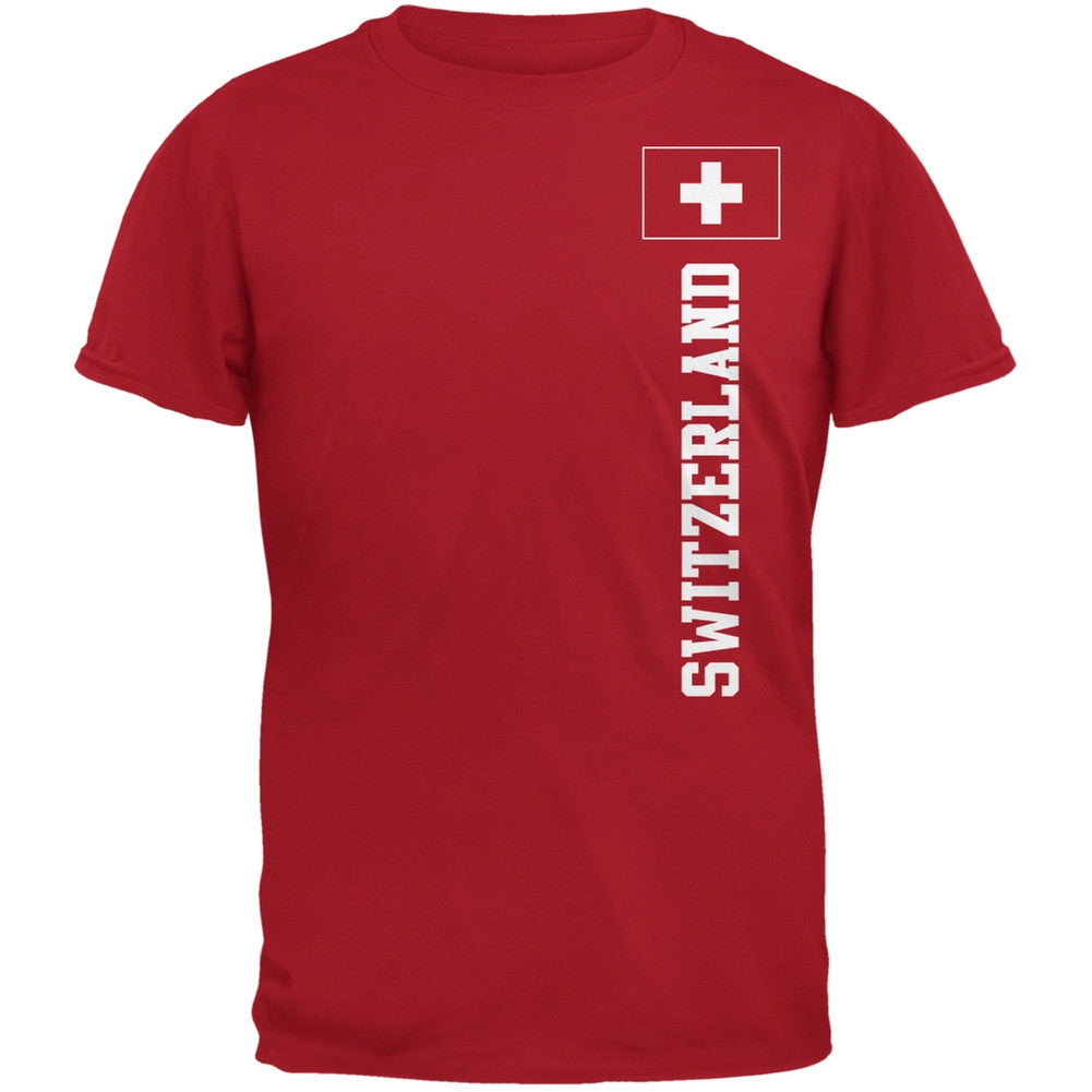 World Cup Switzerland Red Adult T-Shirt Men's T-Shirts FIFA 2XL Red 